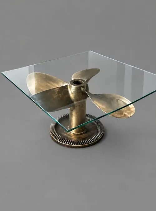 Vintage Schiffsschraube Couchtisch 3-Blatt